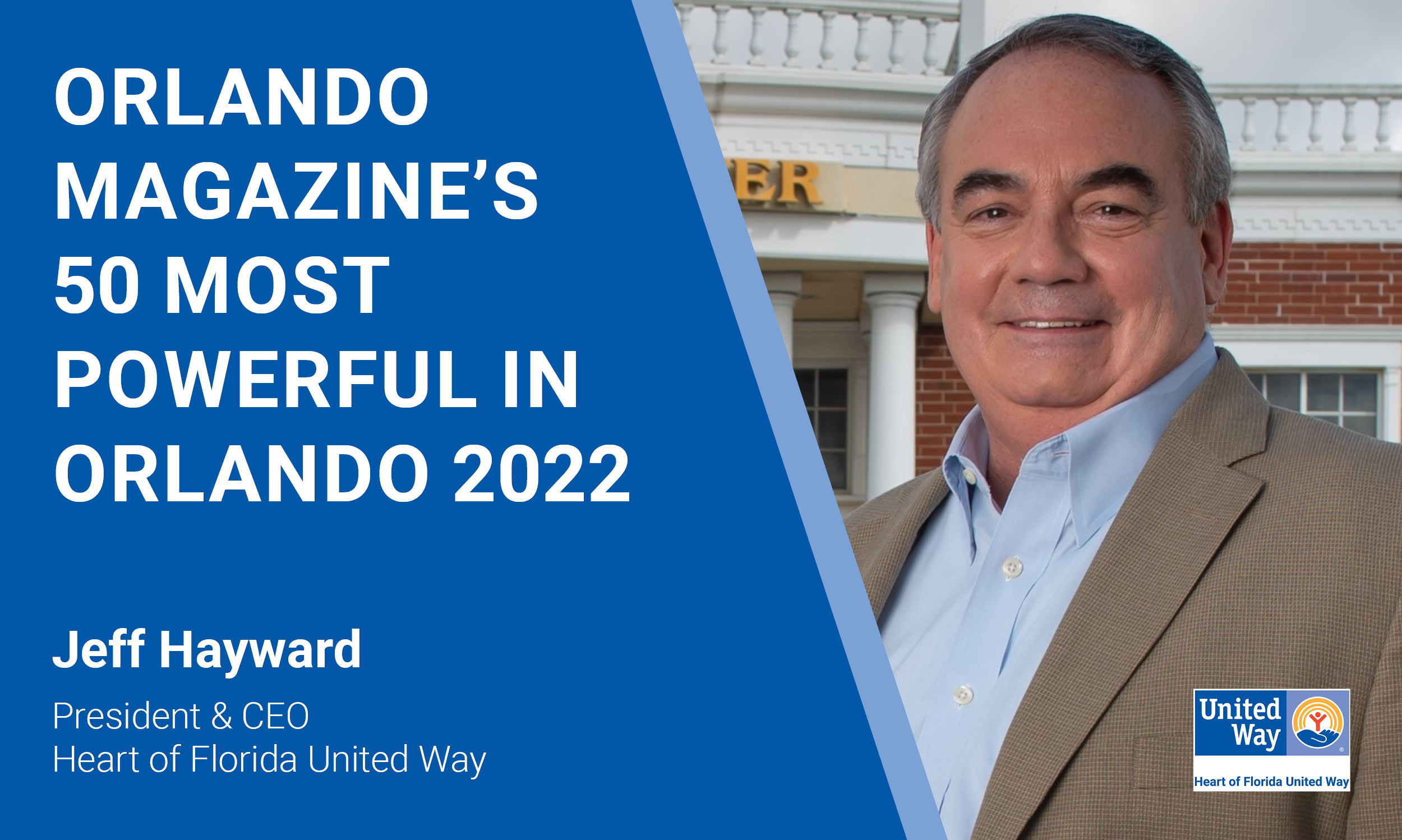 HFUW President and CEO Jeff Hayward Named One of Orlando Magazine’s 50